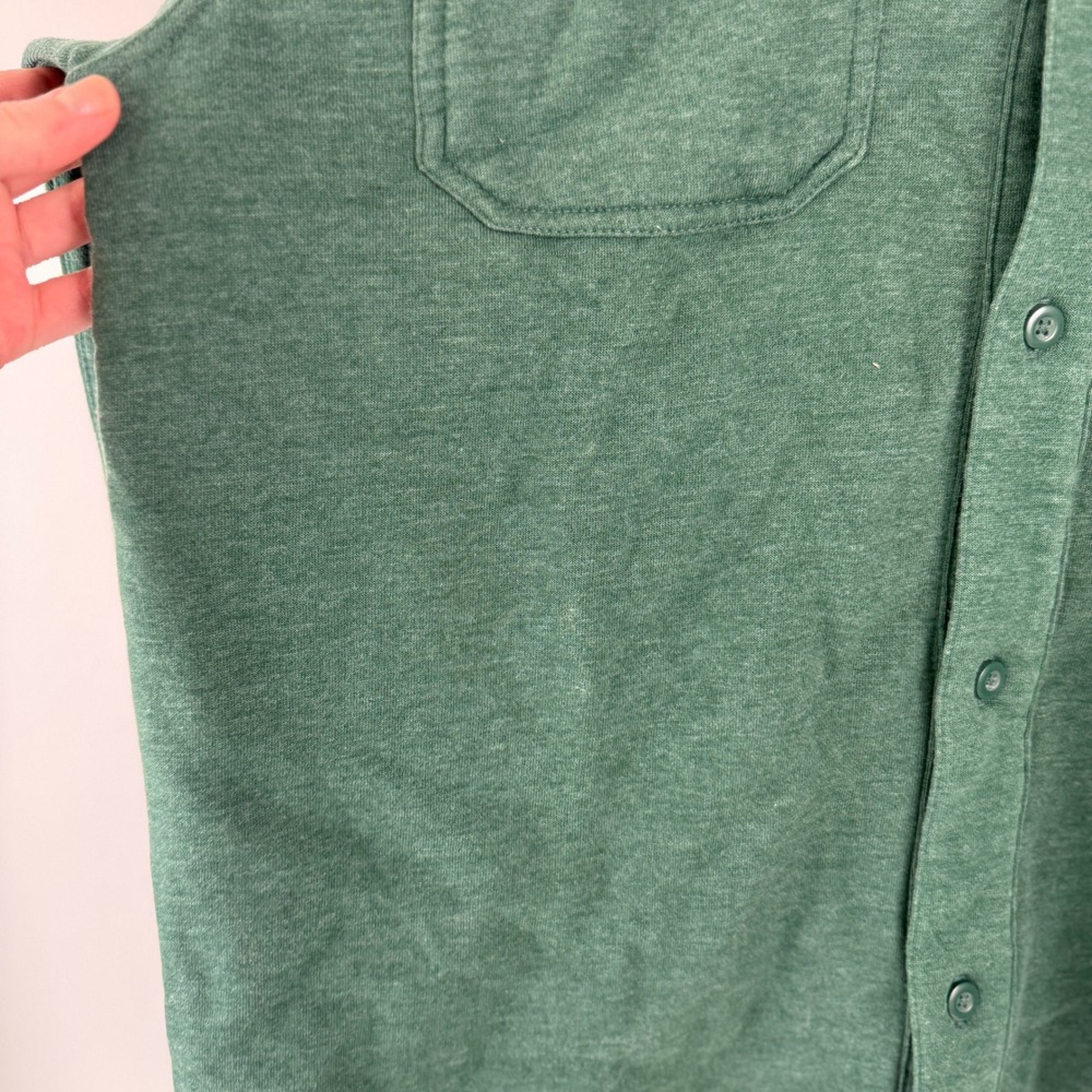 LAZER Mens Relaxed Fit Fleece Shirt Jacket Deep Emerald ML71219 Green Shacket L - Picture 12 of 14